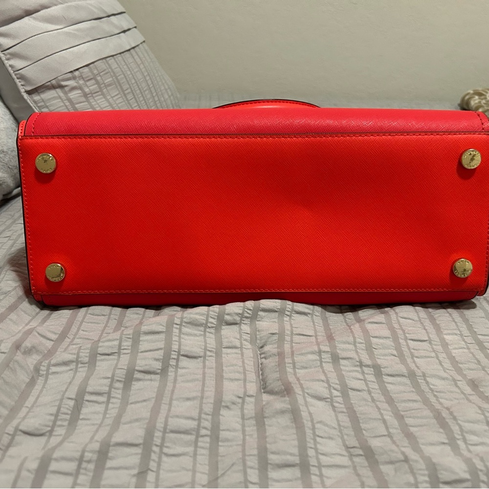 Michael Kors Red Satchel with Gold Hardware - Picture 7 of 13